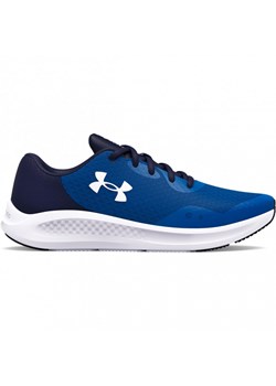 Chłopięce buty do biegania Under Armour UA BGS Charged Pursuit 3 - niebieskie ze sklepu Sportstylestory.com w kategorii Buty sportowe dziecięce - zdjęcie 175963940