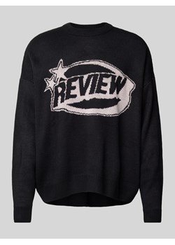 Sweter z dzianiny z nadrukiem z logo ze sklepu Peek&Cloppenburg  w kategorii Swetry męskie - zdjęcie 175964383