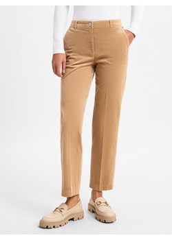 Marie Lund Damskie spodnie sztruksowe Kobiety Bawełna wielbłądzi jednolity ze sklepu vangraaf w kategorii Spodnie damskie - zdjęcie 175974884