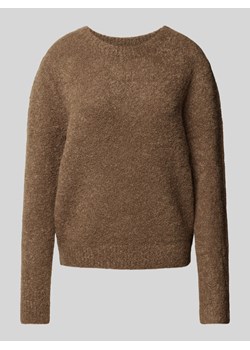 Sweter o kroju regular fit z bouclé z mieszanki żywej wełny i wełny z alpaki ze sklepu Peek&Cloppenburg  w kategorii Swetry damskie - zdjęcie 175976350