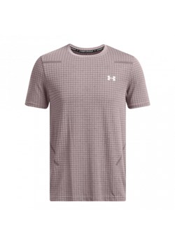 Męska koszulka treningowa Under Armour Vanish Seamless Grid SS - beżowa ze sklepu Sportstylestory.com w kategorii T-shirty męskie - zdjęcie 175976884
