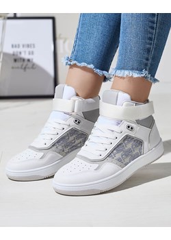 Royalfashion Białe damskie wysokie sneakersy sportowe Xosa ze sklepu royalfashion.pl w kategorii Buty sportowe damskie - zdjęcie 175995570