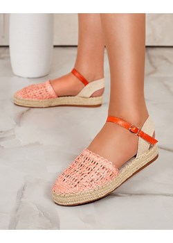 Royalfashion Pomarańczowe damskie espadryle z ażurową cholewką Triumf ze sklepu royalfashion.pl w kategorii Espadryle damskie - zdjęcie 176003930