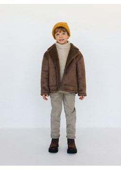 Reserved - Kurtka typu biker - beżowy ze sklepu Reserved w kategorii Kurtki chłopięce - zdjęcie 176006143