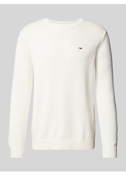 Sweter z dzianiny z wyhaftowanym logo ze sklepu Peek&Cloppenburg  w kategorii Swetry męskie - zdjęcie 176008541