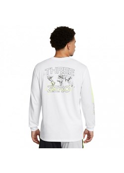 Męski longsleeve treningowy Under Armour UA Curry Long Sleeve Tee - biały ze sklepu Sportstylestory.com w kategorii T-shirty męskie - zdjęcie 176008773