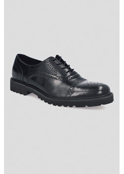 Buty Brogsy Selby Czarne ze sklepu Lancerto S.A. w kategorii Buty eleganckie męskie - zdjęcie 176009040