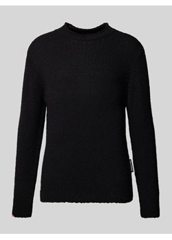 Sweter z dzianiny o kroju regular fit z włochatej mieszanki bawełny i wełny ze sklepu Peek&Cloppenburg  w kategorii Swetry męskie - zdjęcie 176011123