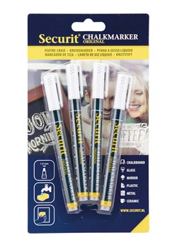 Securit Płynne markery kredowe (4 szt.) "Securit®" w kolorze białym ze sklepu Limango Polska w kategorii Akcesoria biurowe - zdjęcie 176012260