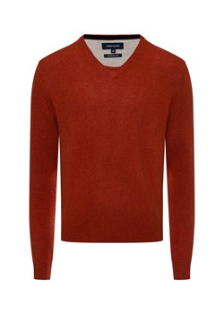 Nils Sundström Sweter męski Mężczyźni wełna ze strzyży czerwony marmurkowy ze sklepu vangraaf w kategorii Swetry męskie - zdjęcie 176014143