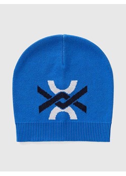 Benetton Czapka beanie w kolorze niebieskim ze sklepu Limango Polska w kategorii Czapki dziecięce - zdjęcie 176017543