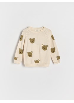 Reserved - Wzorzysty sweter - złamana biel ze sklepu Reserved w kategorii Swetry chłopięce - zdjęcie 176035874