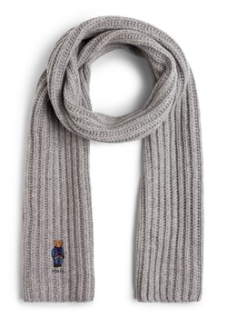 Polo Ralph Lauren Damski szalik z zawartością wełny - Bear Scarf Kobiety Wełna jasny szary jednolity ze sklepu vangraaf w kategorii Szaliki i chusty damskie - zdjęcie 176039724