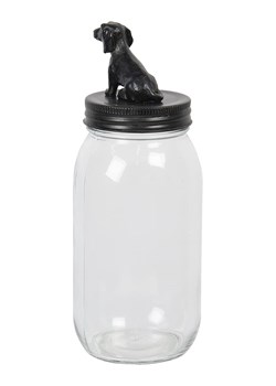 Clayre &amp; Eef Pojemnik w kolorze czarnym - wys. 22 x Ø 8 cm ze sklepu Limango Polska w kategorii Pojemniki kuchenne - zdjęcie 176046582