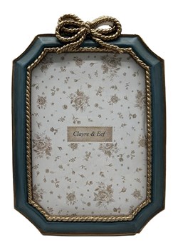 Clayre &amp; Eef Ramka w kolorze złoto-granatowym na zdjęcia - 16 x 22 cm ze sklepu Limango Polska w kategorii Ramki na zdjęcia - zdjęcie 176047221
