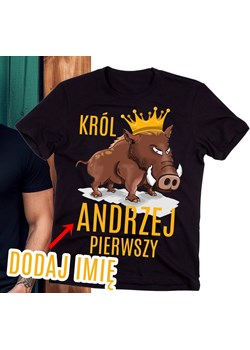 Fajna męska koszulka na prezent z imieniem - król (imię) pierwszy ze sklepu Time For Fashion w kategorii T-shirty męskie - zdjęcie 176050380