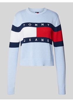 Sweter z dzianiny z detalem z logo model ‘CENTER FLAG’ ze sklepu Peek&Cloppenburg  w kategorii Swetry damskie - zdjęcie 176052524