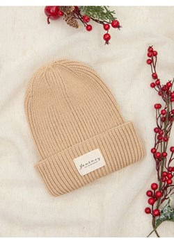 Sinsay - Czapka beanie - beżowy ze sklepu Sinsay w kategorii Czapki zimowe damskie - zdjęcie 176060671