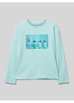 Bluzka z czystej bawełny z długim rękawem i foto printem ze sklepu Peek&Cloppenburg  w kategorii T-shirty chłopięce - zdjęcie 176062893