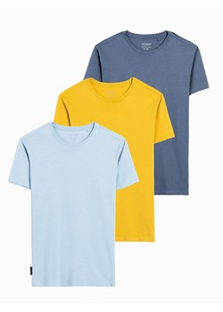 Zestaw koszulek bawełnianych BASIC 3-pak - mix V18 Z30 ze sklepu ombre w kategorii T-shirty męskie - zdjęcie 176064333