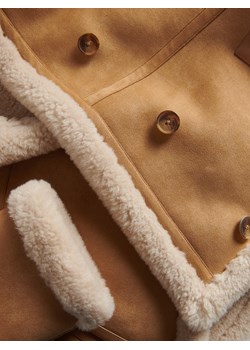 Reserved - Kurtka z kożuchem - beżowy ze sklepu Reserved w kategorii Kurtki damskie - zdjęcie 176064720