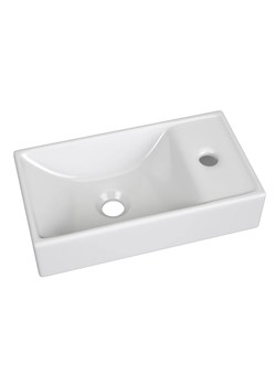 Ceramiczna umywalka prostokątna Giallo - biała ze sklepu Edinos.pl w kategorii Meble łazienkowe - zdjęcie 176064792