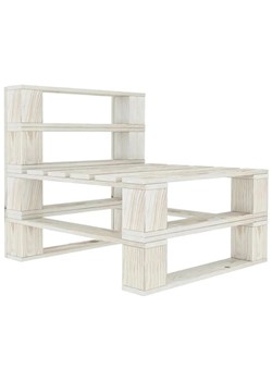 Biała sofa ogrodowa z palet drewnianych Z4-H38 ze sklepu Edinos.pl w kategorii Ławki ogrodowe - zdjęcie 176064880