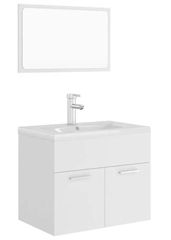 Podwieszany komplet mebli do łazienki z umywalką 60 biały mat T7-T73 - id: 46877 - marki Elior - 176065821 Podwieszany komplet mebli do łazienki z umywalką 60 biały mat T7-T73 ze sklepu Edinos.pl w kategorii Dom - zdjęcie 176065821