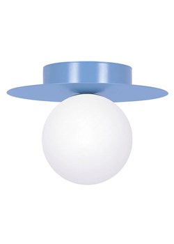 Niebieska designerska lampa sufitowa plafon - A677 P7-F69 ze sklepu Edinos.pl w kategorii Lampy sufitowe - zdjęcie 176065833