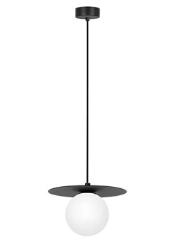 Czarna metalowa lampa wisząca ze szklanym kloszem - A679 P7-E39 ze sklepu Edinos.pl w kategorii Lampy wiszące - zdjęcie 176065864