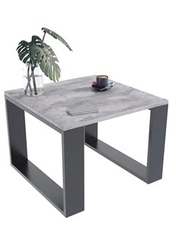 Loftowy Kwadratowy Stolik Kawowy Beton + Czarny S6-G00 ze sklepu Edinos.pl w kategorii Stoliki kawowe - zdjęcie 176065963