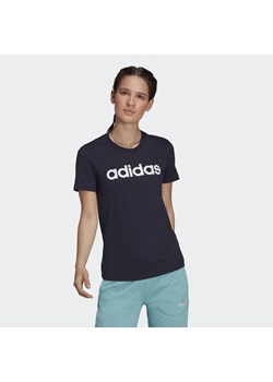 T-shirt damski z logo adidas Essentials ze sklepu Decathlon w kategorii Bluzki damskie - zdjęcie 176090640