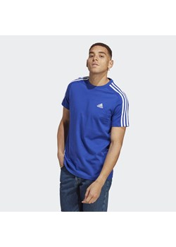 Koszulka treningowa męska adidas Essentials Single Jersey 3-Stripes Tee ze sklepu Decathlon w kategorii T-shirty męskie - zdjęcie 176095561