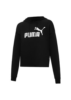 Damska krótka bluza Essentials z kapturem i logo PUMA Black ze sklepu Decathlon w kategorii Swetry damskie - zdjęcie 176112851