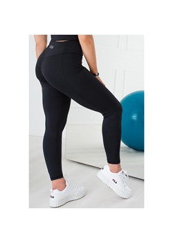 Czarne legginsy damskie z wysokim stanem Be Stronger ultra soft ze sklepu Decathlon w kategorii Spodnie damskie - zdjęcie 176122202