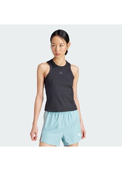 Koszulka All Gym Seasonal Rib Tight Fit Tonal 3-Stripes Tank ze sklepu Decathlon w kategorii Bluzki damskie - zdjęcie 176142404