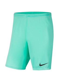 Spodenki dla dzieci Nike Dry Park III NB K turkusowe BV6865 354 ze sklepu Decathlon w kategorii Spodenki męskie - zdjęcie 176184102