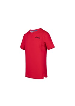 Koszulka do tenisa z krótkim rekawem męska Diadora EASY TENNIS fluo lava ze sklepu Decathlon w kategorii T-shirty męskie - zdjęcie 176193111