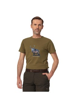 T-shirt myśliwski męski Tagart FNT Deer Olive nadruk z wizerunkiem jelenia ze sklepu Decathlon w kategorii T-shirty męskie - zdjęcie 176202174