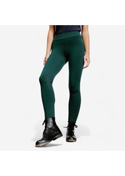 Legginsy jeździeckie damskie 500 z silikonowym lejem ze sklepu Decathlon w kategorii Spodnie damskie - zdjęcie 176221041