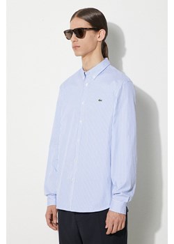 Lacoste koszula bawełniana męska kolor biały regular z kołnierzykiem button-down CH2936 ze sklepu ANSWEAR.com w kategorii Koszule męskie - zdjęcie 176229941