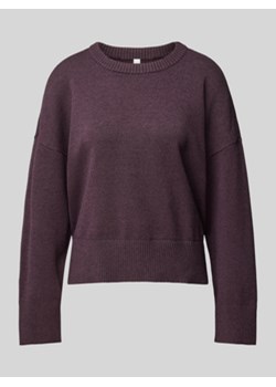 Sweter z dzianiny z mieszanki wiskozy z obniżonymi ramionami ze sklepu Peek&Cloppenburg  w kategorii Swetry damskie - zdjęcie 176230320