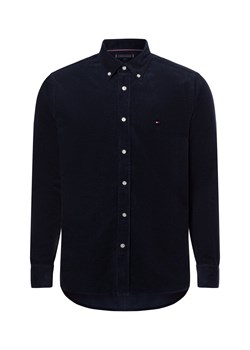 Tommy Hilfiger Koszula męska Mężczyźni Regular Fit Bawełna granatowy jednolity ze sklepu vangraaf w kategorii Koszule męskie - zdjęcie 176237351