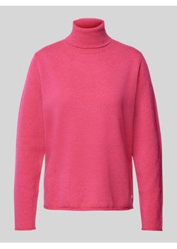 Sweter z dzianiny z prążkowanym golfem ze sklepu Peek&Cloppenburg  w kategorii Swetry damskie - zdjęcie 176243744