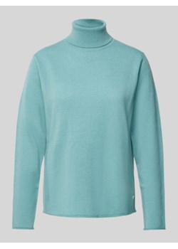 Sweter z dzianiny z prążkowanym golfem ze sklepu Peek&Cloppenburg  w kategorii Swetry damskie - zdjęcie 176243952