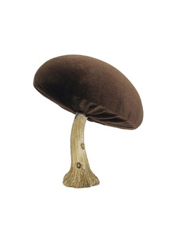 Dekoracja Velvet Mushroom 12 cm brown ze sklepu dekoria.pl w kategorii Dekoracje - zdjęcie 176246790