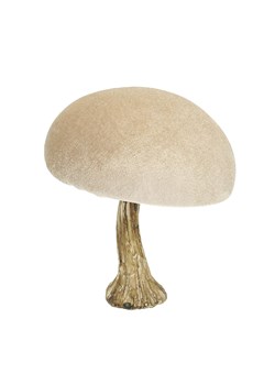 Dekoracja Velvet Mushroom 12 cm beige ze sklepu dekoria.pl w kategorii Dekoracje - zdjęcie 176246792