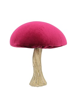 Dekoracja Velvet Mushroom 17 cm ruby ze sklepu dekoria.pl w kategorii Dekoracje - zdjęcie 176246794