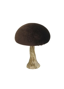 Dekoracja Velvet Mushroom 10 cm brown ze sklepu dekoria.pl w kategorii Dekoracje - zdjęcie 176246800