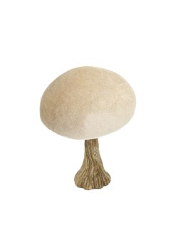 Dekoracja Velvet Mushroom 10 cm beige ze sklepu dekoria.pl w kategorii Dekoracje - zdjęcie 176246802